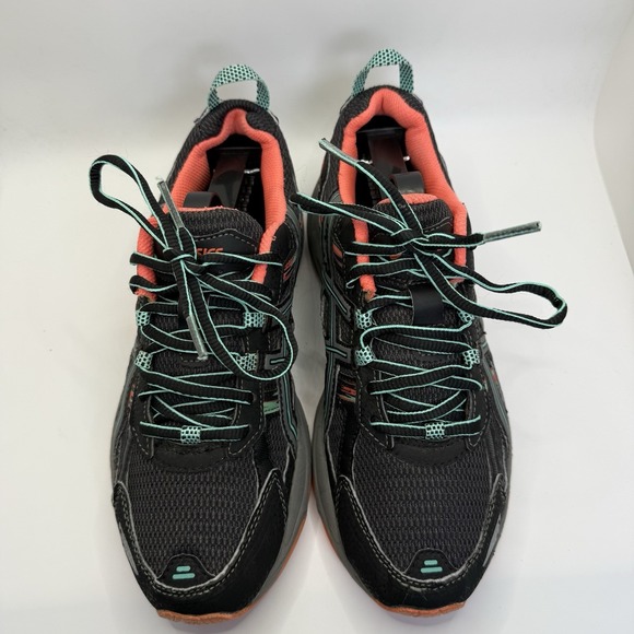 Asics Womens Gel Venture 5 T5N8N Black/Coral/Teal Running Shoes Size 6.5 - Picture 3 of 11